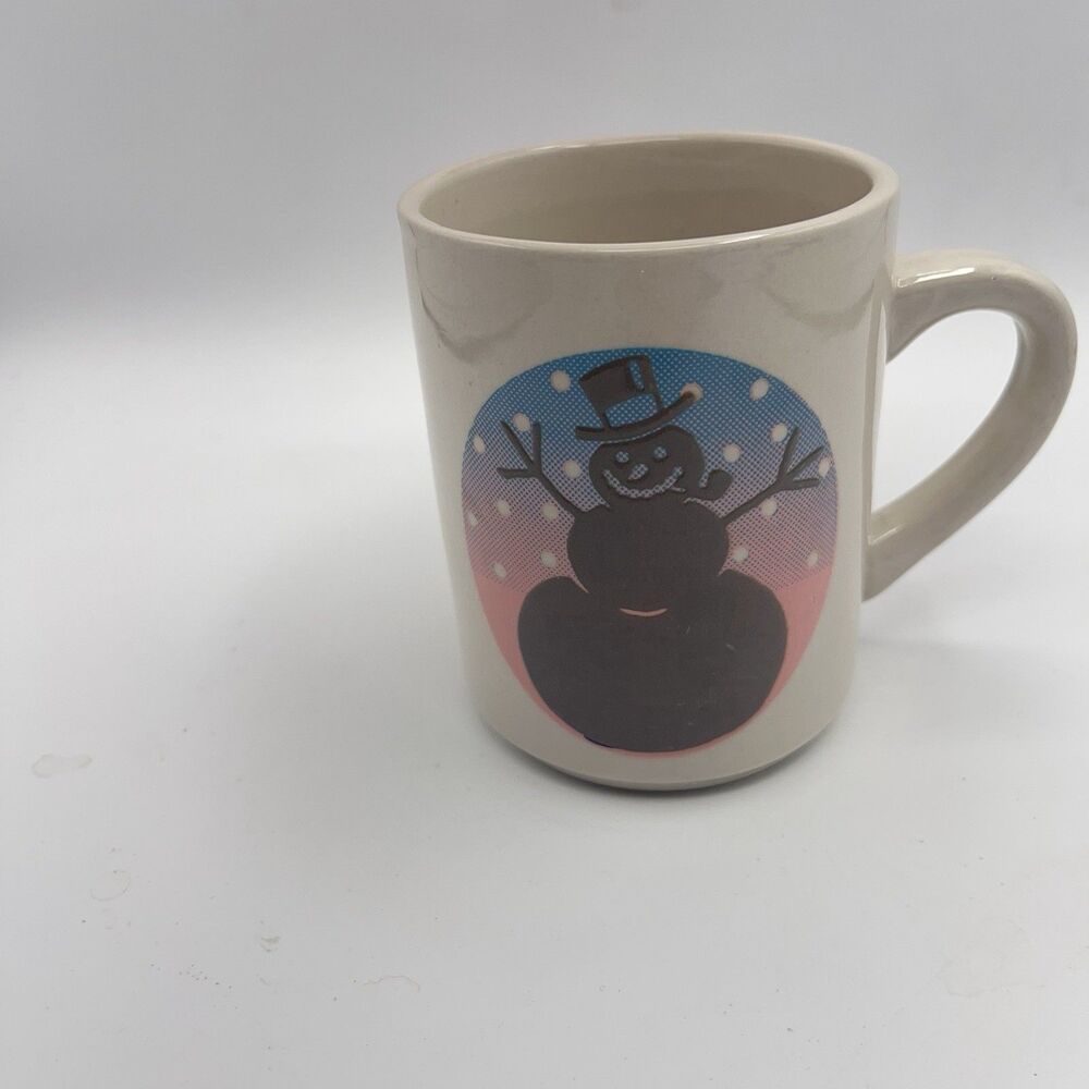 Vintage Denny’s Restaurant Melting Snowman Color Changing Coffee Cup Mug